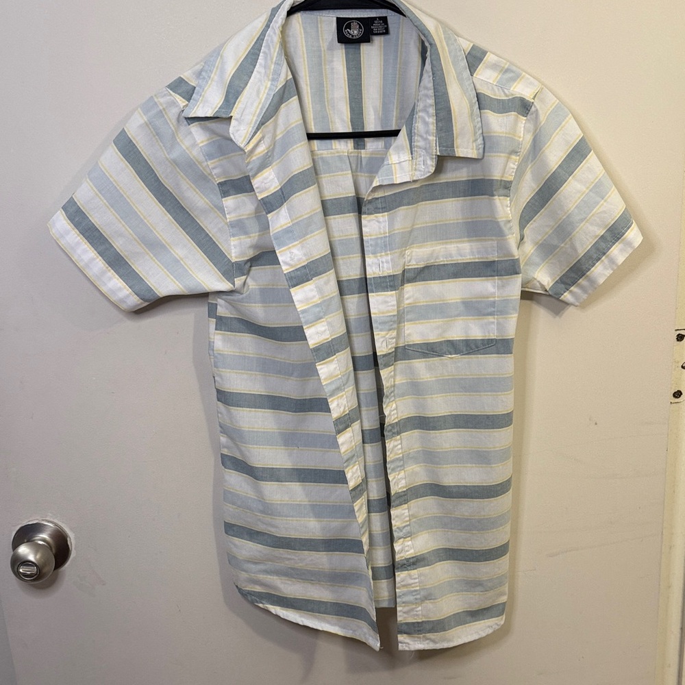 Body Glove Blue and White Striped Kids Button Down Shirt